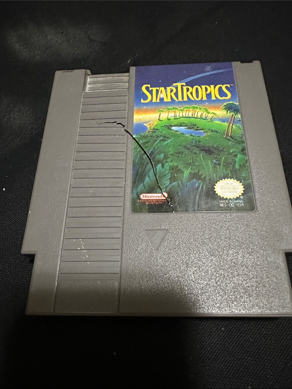 Nintendo StarTropics NES Game Cartridge — Gray Label Art